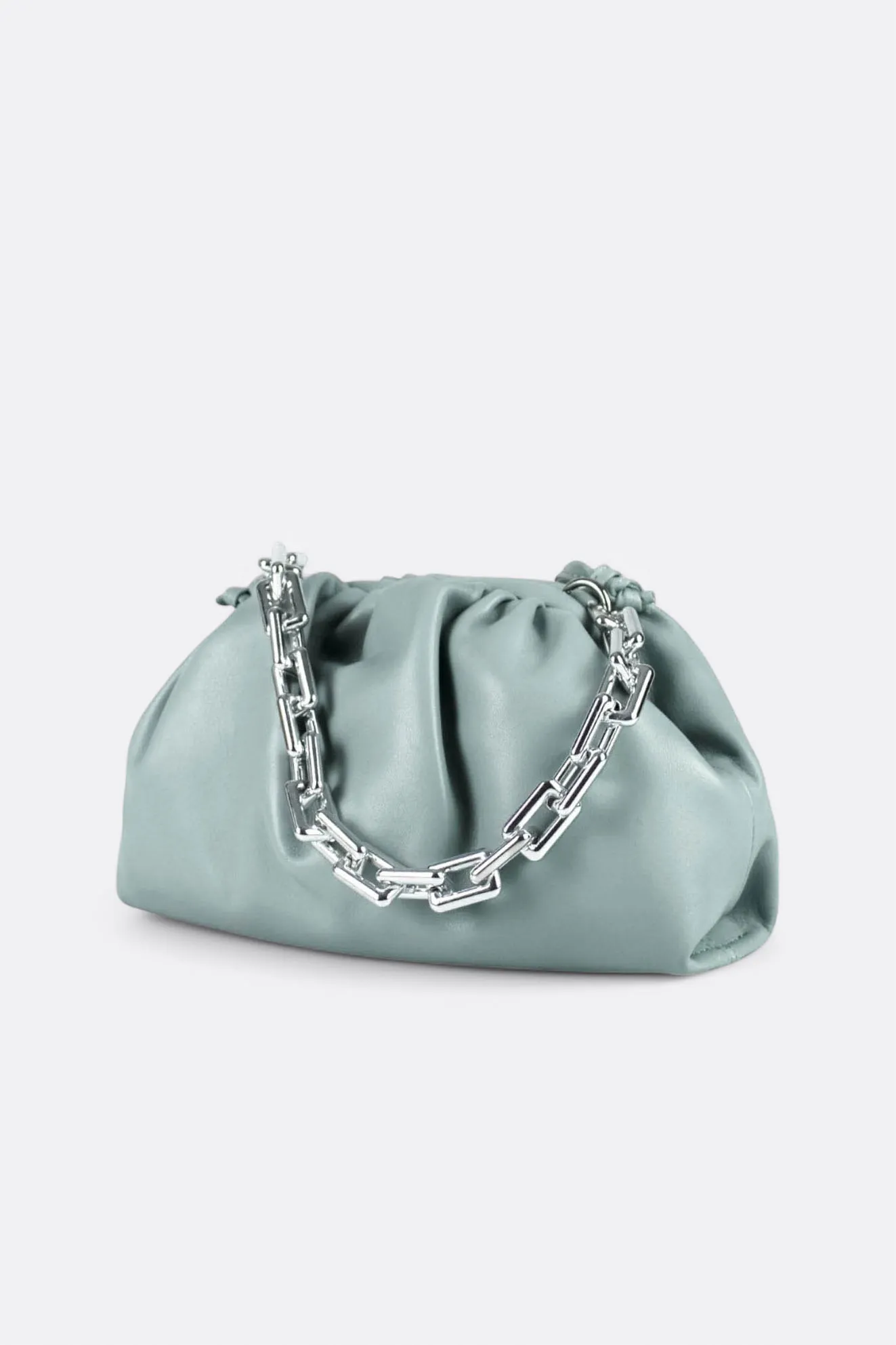 Bolso Pouch Piel – Turquesa Claro - Imagen 3